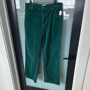 ROLLA'S Green Straight Leg Jeans Corduroy